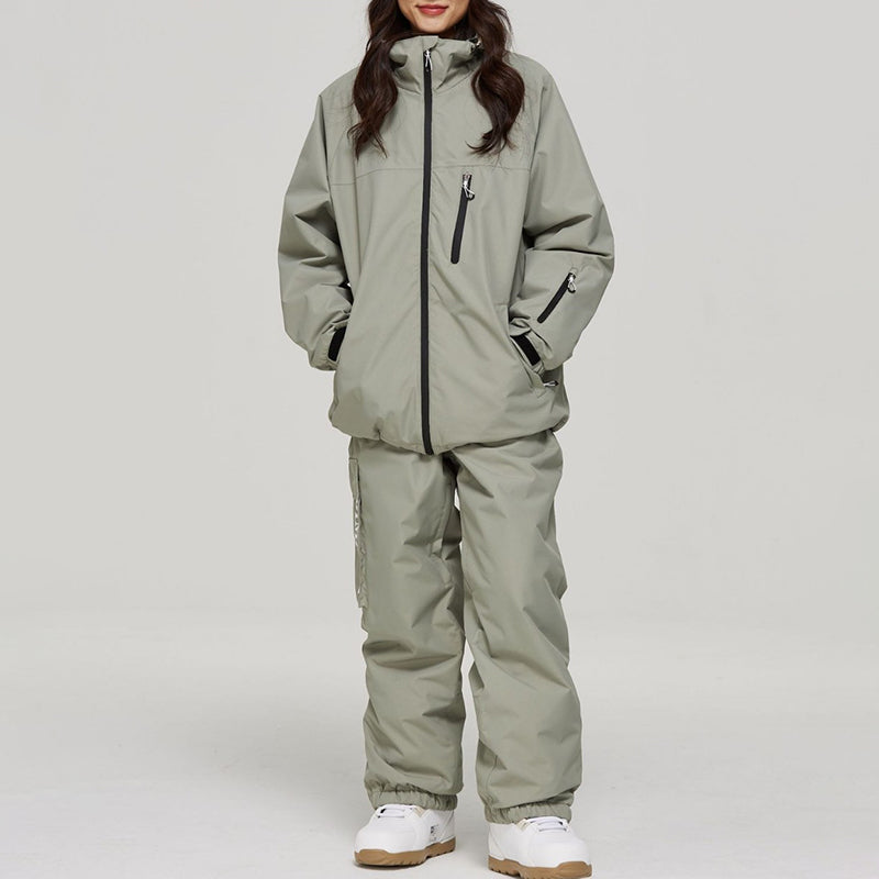 Windproof and warm unisex ski suit set