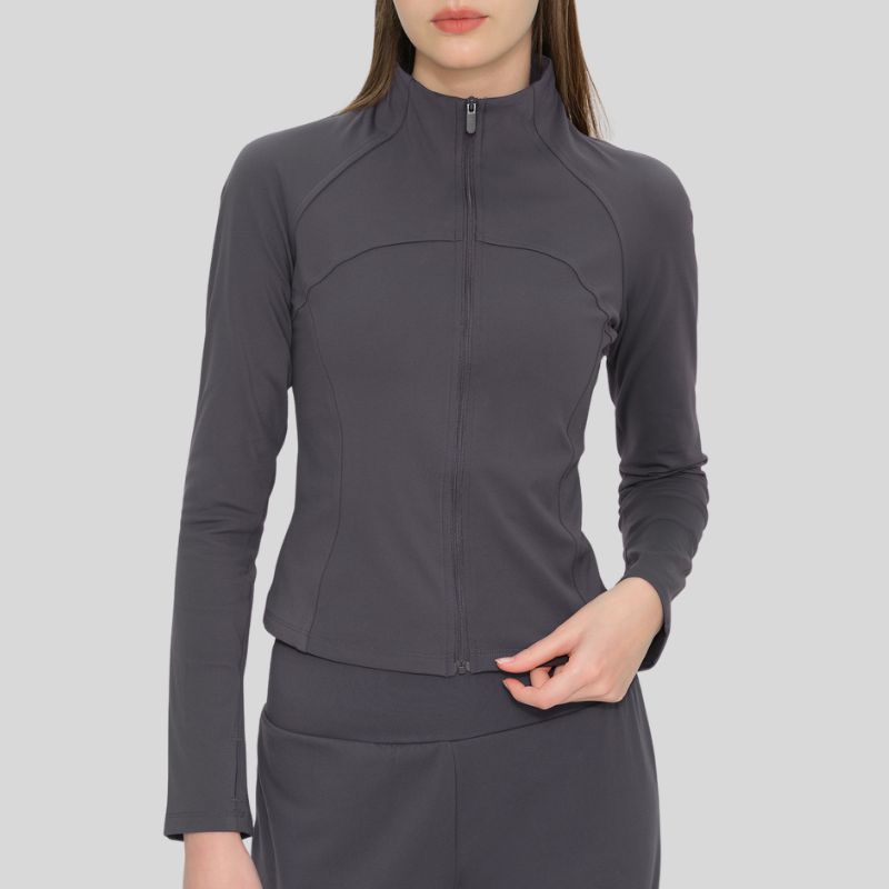 Stand-up collar fleece-lined warm coat