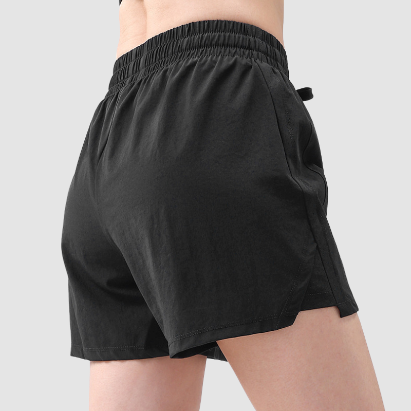 Wholesale Women's Mesh Breathable Ice Silk Anti-Exposure Athletic Shorts – Fake Two-Piece Fitness Shorts