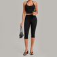 Wholesale Women's Halter Neck Yoga Set – High Elasticity Capri Pants Fitness Activewear