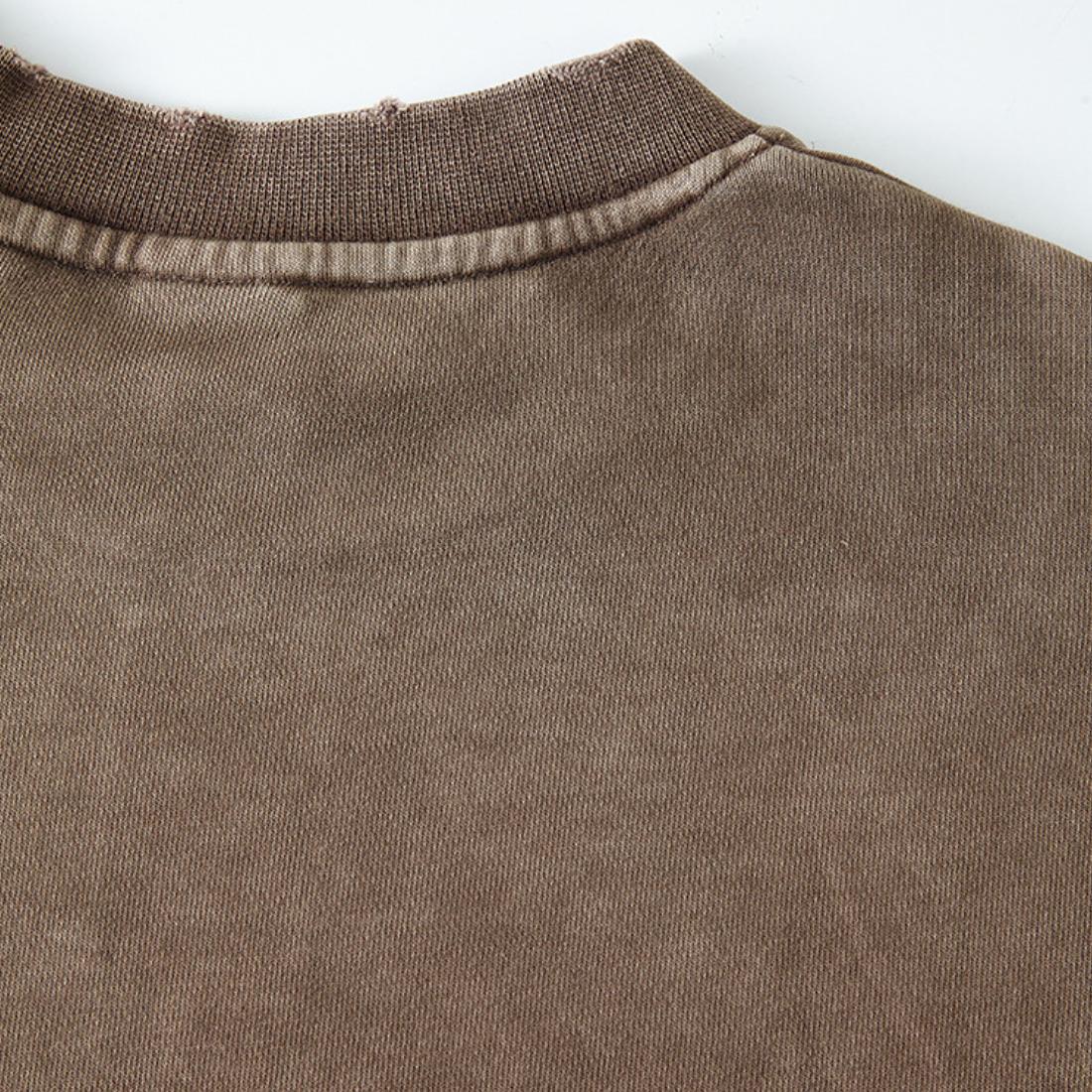 Wholesale Washed Raw-Edge Long Sleeve Top – Cropped Cotton Streetwear