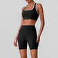 Wholesale shock-absorbing sports bra+high waisted hip lifting shorts