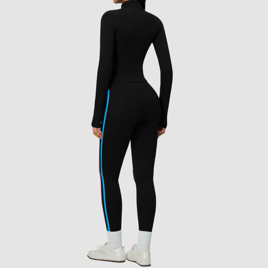 Wholesale Women's Padded Sports Bra, Long Pants & Jacket Yoga Set