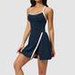 Wholesale Women's Open-Back Yoga Dress – Seam-Detail Naked-Feel Sports Fitness Dress