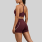 Wholesale Women Color-Block Y-Shape Back Bare-Feel Tank Top & Shorts Set (Pre-sale)