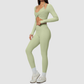 Wholesale Women's Activewear Brushed Bra, Long Pants & Long-Sleeve Top 3-piece Set
