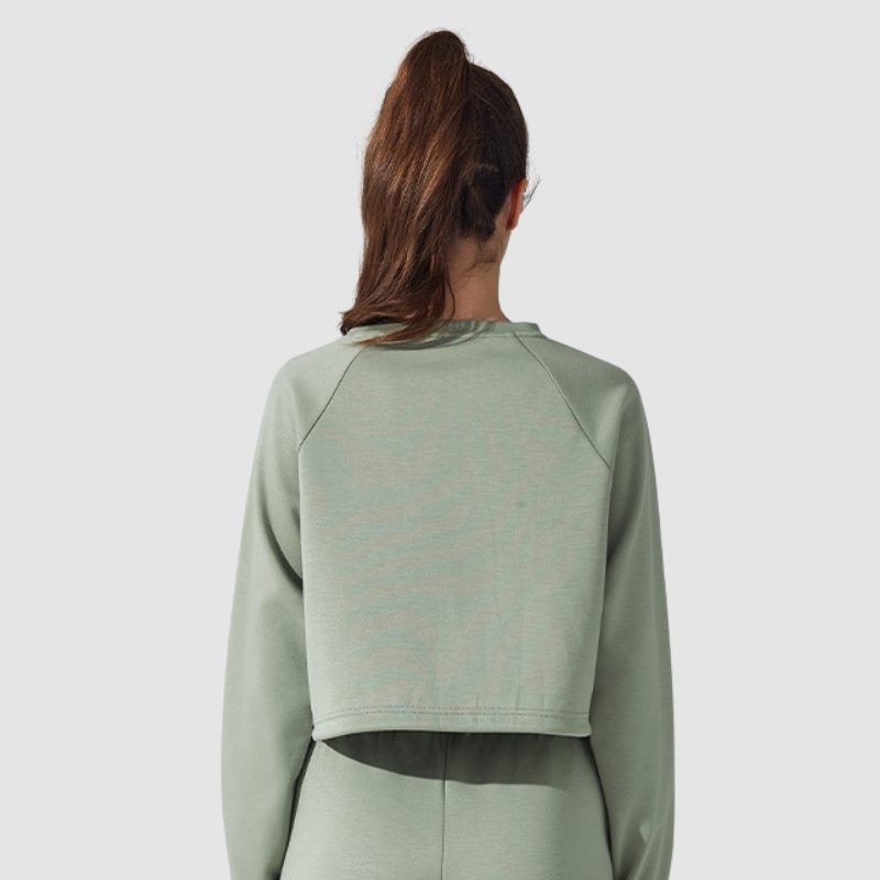 Wholesale Loose Drawstring Round Neck Yoga Sweatshirt