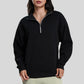 Half-Zip Stand Collar Fleece Sweatshirt