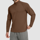 Wholesale Men's Half-Zip Mock Neck Long Sleeve Athletic Top – Moisture-Wicking Gym Fitness Training Shirt