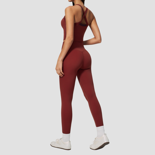 Wholesale Naked-Feel Yoga Set – Cross Back Quick-Dry Fitness Outfit