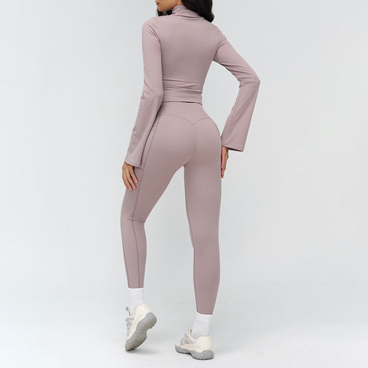 Wholesale Stand-up collar yoga jacket + | Wonderxfans bulk activewear