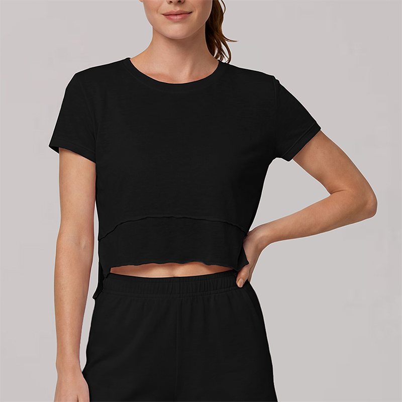 Wholesale Women's Loose Round Neck Short Sleeve Tank top