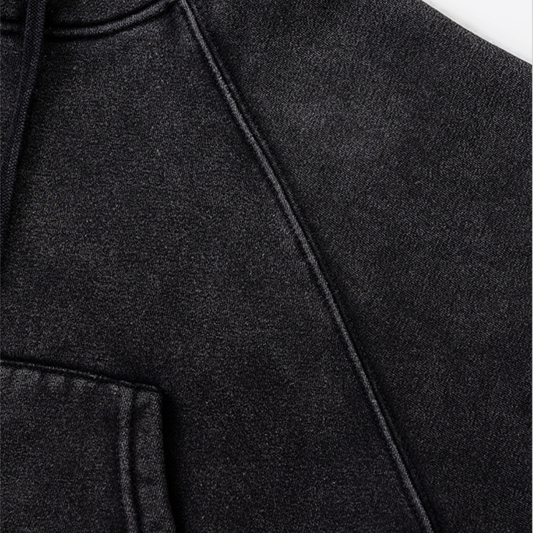 Wholesale Women’s Vintage Washed Raglan Hoodie – Fleece Cropped Pullover