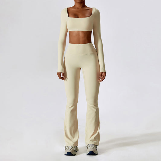 Wholesale Solid color yoga fitness long | Wonderxfans bulk activewear
