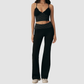 Wholesale Women's Quick-Dry Padded Cami & Striped Wide-Leg Yoga Pants Set