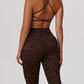 Wholesale leopard print sports bra + leggings