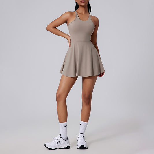Wholesale Thin Straps Backless Pleated Tennis | Wonderxfans bulk activewear