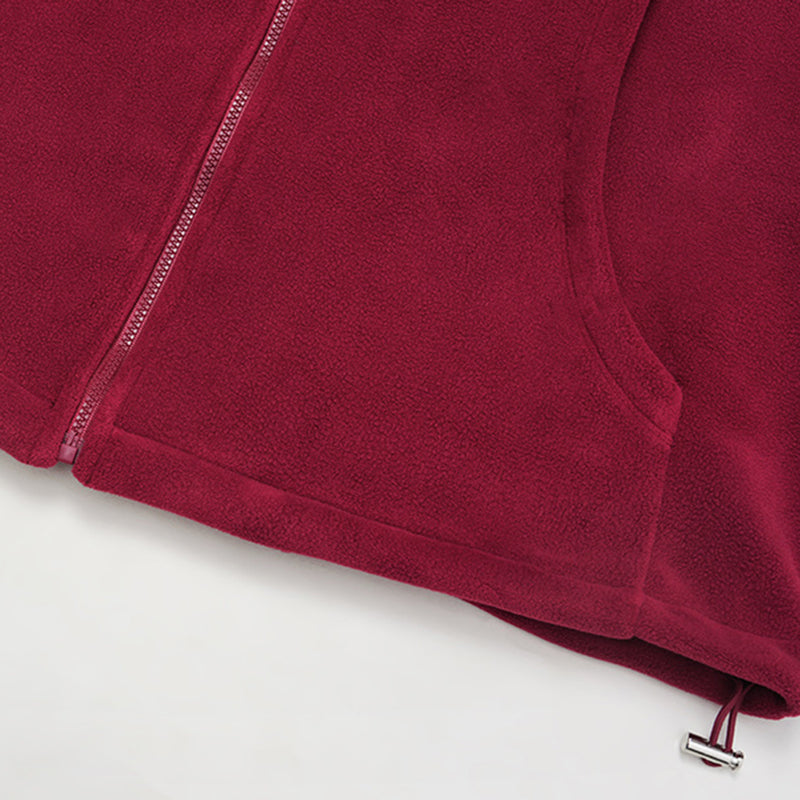 Stand collar windproof polar fleece jacket