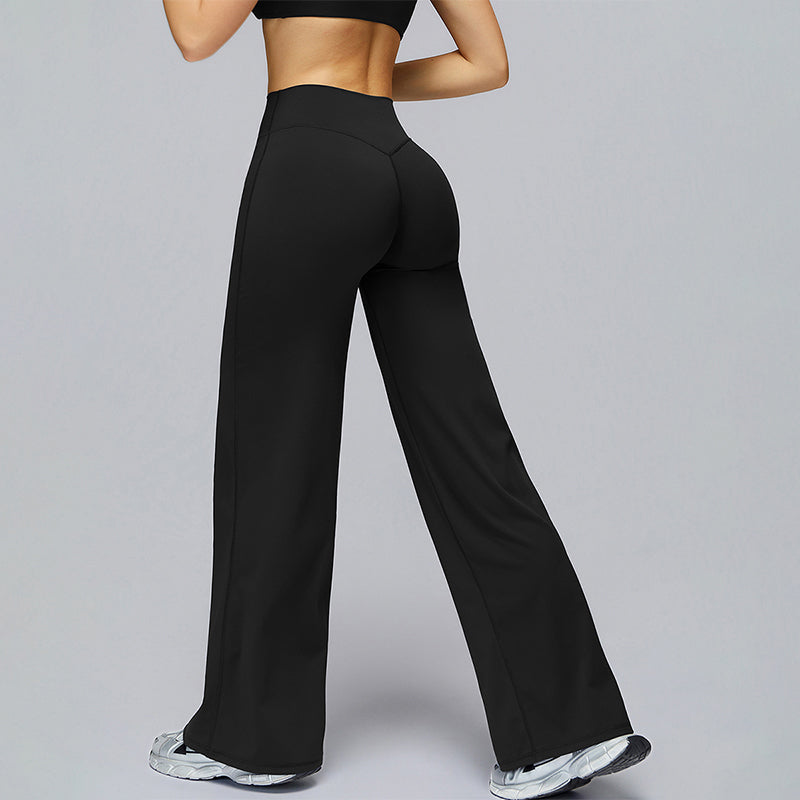 High-waisted wide-leg sweatpants