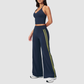 Wholesale Breathable Y-Back Tank Top & Fold-up Flare Pants Set
