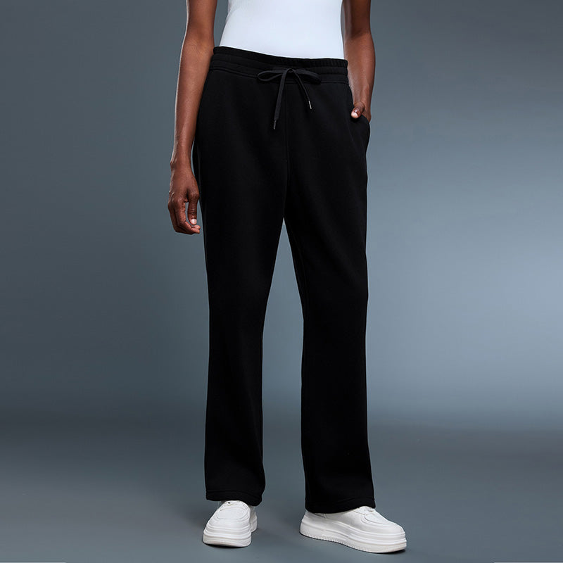 Fleece-Lined Thickened Straight Leg Pants