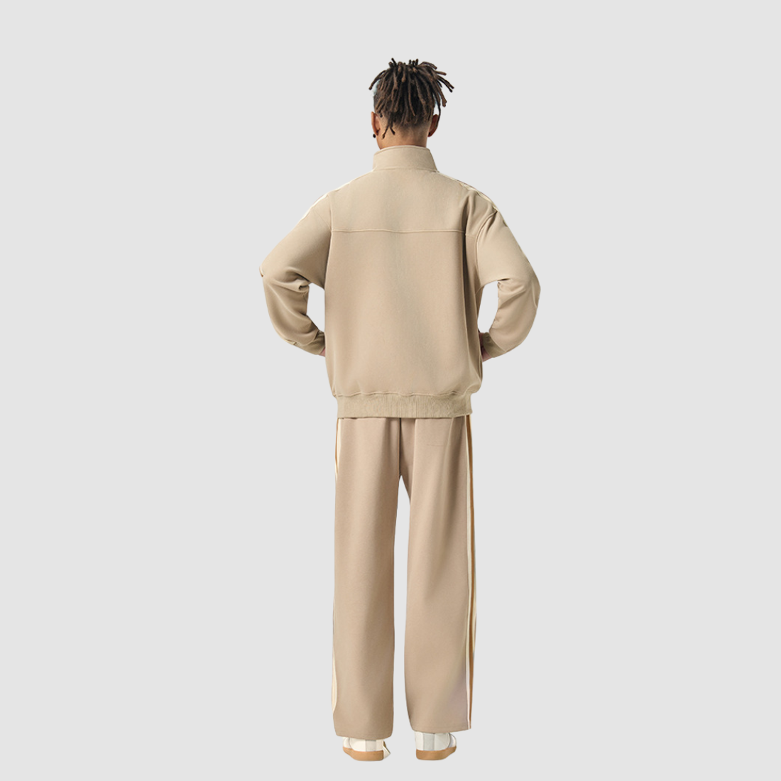 Wholesale Men’s Striped Zip Jacket + Track Pants Set