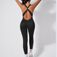 Yoga Bodycon V-neck Sports Jumpsuit