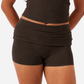 Women's Fold-Over High-Waist Yoga Shorts