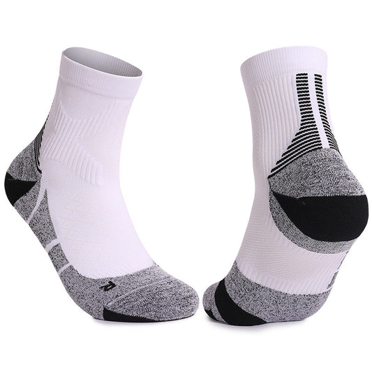 Coolmax Non-Slip Breathable Sweat-wicking Terry-Cushion Athletic Running Socks