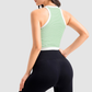Wholesale striped tight fitting halter yoga | Wonderxfans bulk activewear
