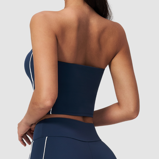 Wholesale Women's Brushed Strapless Tube Bra – Padded Yoga Fitness Sports Bra