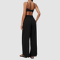 Wholesale Women's Brushed Cross-Back Bra & Wide-Leg Pants Yoga Set