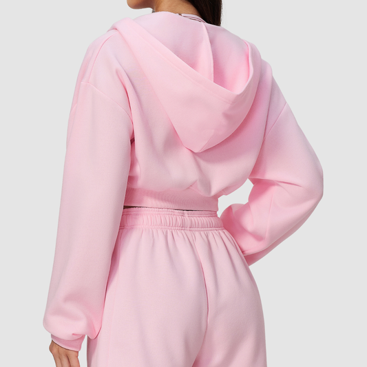 Wholesale Women's Zip Up Hoodie – Cropped Fleece-Lined Sport Jacket