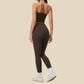 Wholesale Women's Activewear Padded Sports Vest & Fitted Cropped Pants Set
