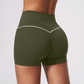 Wholesale Women's Brushed Yoga Shorts – Colorblock Tummy Control Butt Lift
