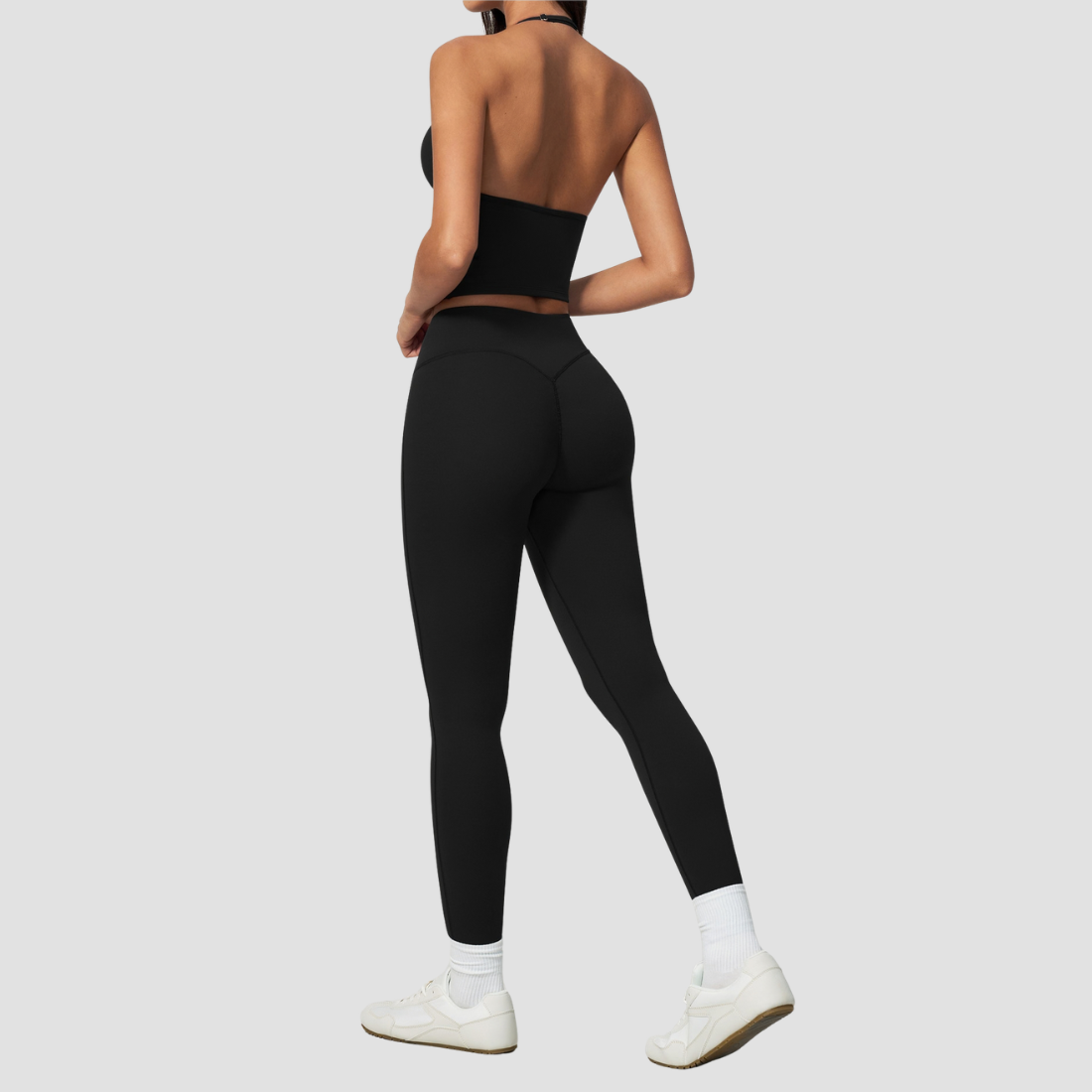 Wholesale Women's Deep-V Sleeveless Vest + Long Pants Yoga Set