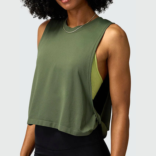Wholesale Loose Sleeveless Side Vents Yoga | Wonderxfans bulk activewear