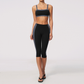Wholesale Women's Colorblock Bare-Feel Yoga Set Sports Bra & Capri Pants