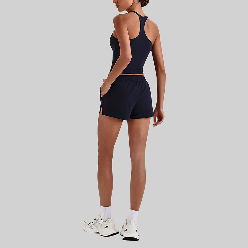 Wholesale Naked-Feel Racerback Sports Bra & High-Waist Biker Shorts Set – Sculpting Yoga 2-Piece