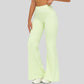High-waisted contrasting loose wide-leg pants