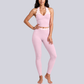 Women's Activewear Padded Halter Top & High-Waist Leggings Yoga Set