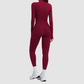 Wholesale stand-collar jacket+leggings+ sports bra 3-piece set