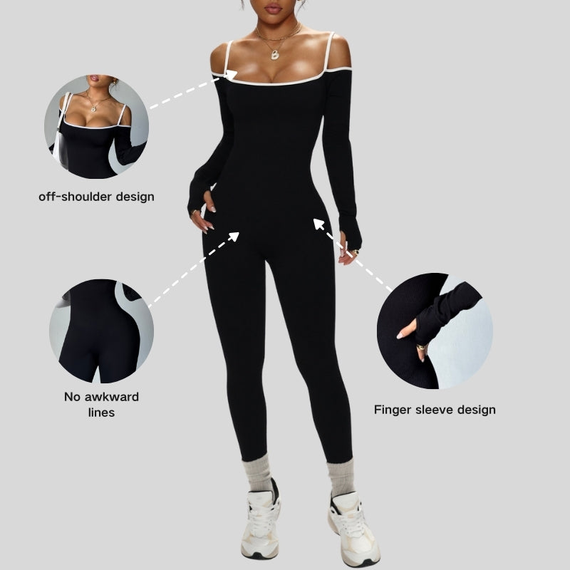 Off-shoulder jumpsuit