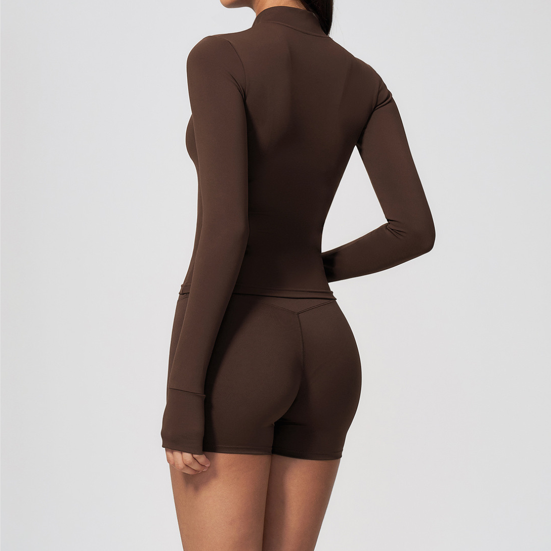 Wholesale 3-Piece Yoga Set – Cardigan Jacket & Bra & Shorts Fitness Outfit