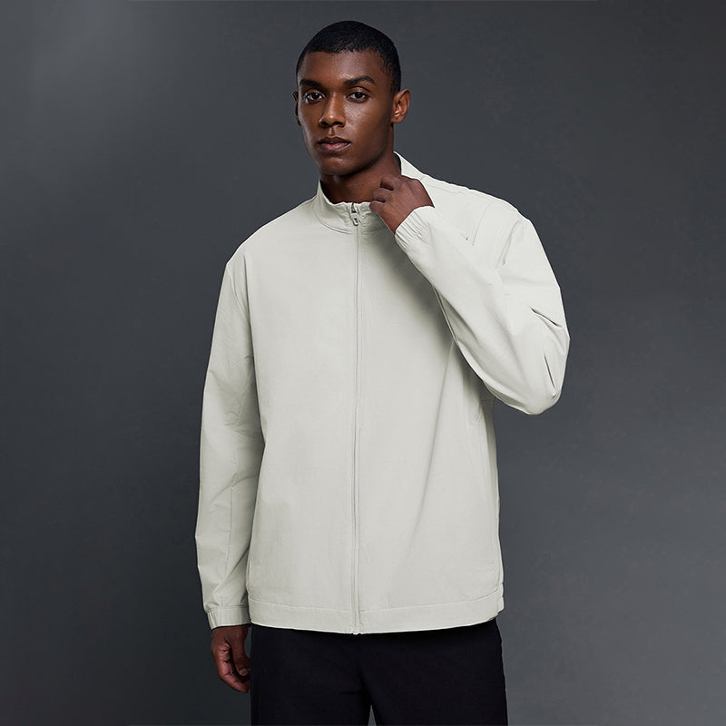 Stand collar Zip jacket