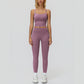 Sports vest with U-shaped+High-waisted slim-fit leggings 2-piece set