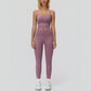 Sports vest with U-shaped+High-waisted slim-fit leggings 2-piece set
