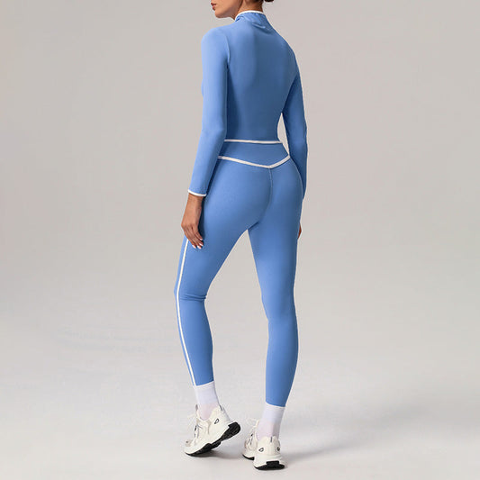Wholesale Quick-Drying Stand-Collar Jacket + High-Waisted | Wonderxfans bulk activewear