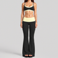 Women's Activewear Padded Faux Two-Piece Sports Bra & Flared Pants Yoga Set