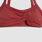 Wholesale Brushed Double-Strap Sports Bra – Open-Back Seam-Detail Yoga Bra with Chest Pad